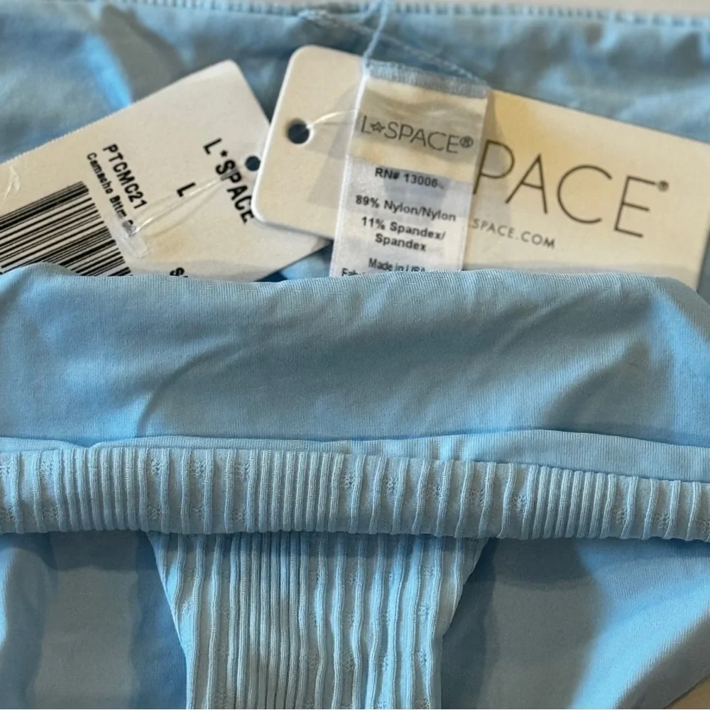 L*Space Camacho Classic Swim‎ Bottoms NEW. Size Large Color Sky Blue